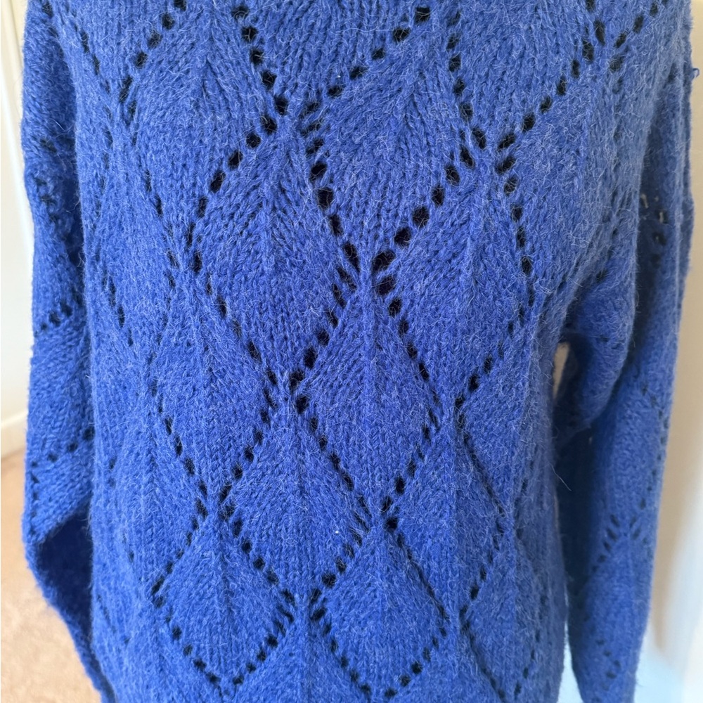 Moon River Royal Blue Knit Women's Sweater